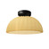 Pleated Dome Semi-Flush (254|CER-6623-MYLW-MBLK-LED1-700)