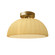 Pleated Dome Semi-Flush (254|CER-6623-MYLW-BRSS)