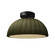 Pleated Dome Semi-Flush (254|CER-6623-MGRN-MBLK-LED1-700)