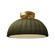 Pleated Dome Semi-Flush (254|CER-6623-MGRN-BRSS-LED1-700)