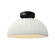 Pleated Dome Semi-Flush (254|CER-6623-MAT-MBLK-LED1-700)