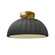 Pleated Dome Semi-Flush (254|CER-6623-GRY-BRSS)