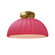 Pleated Dome Semi-Flush (254|CER-6623-CRSE-BRSS-LED1-700)