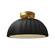 Pleated Dome Semi-Flush (254|CER-6623-CRB-BRSS-LED1-700)