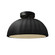 Pleated Dome Semi-Flush (254|CER-6623-CRB-MBLK)