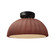 Pleated Dome Semi-Flush (254|CER-6623-CLAY-MBLK-LED1-700)