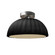 Pleated Dome Semi-Flush (254|CER-6623-BLK-NCKL)