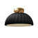 Pleated Dome Semi-Flush (254|CER-6623-BKMT-BRSS-LED1-700)