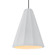 Tall Fluted 1-Light Pendant (254|CER-6607-WHT-CROM-RIGID)
