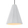 Tall Fluted 1-Light Pendant (254|CER-6607-WHT-ABRS-BKCD-LED1-700)