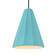 Tall Fluted 1-Light Pendant (254|CER-6607-RFPL-MBLK-RIGID-LED1-700)