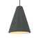 Tall Fluted 1-Light Pendant (254|CER-6607-PWGN-MBLK-BKCD-LED1-700)