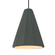 Tall Fluted 1-Light Pendant (254|CER-6607-PWGN-MBLK-BKCD)