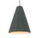 Tall Fluted 1-Light Pendant (254|CER-6607-PWGN-ABRS-RIGID-LED1-700)