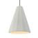 Tall Fluted 1-Light Pendant (254|CER-6607-MAT-NCKL-RIGID-LED1-700)