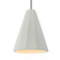 Tall Fluted 1-Light Pendant (254|CER-6607-MAT-MBLK-BKCD-LED1-700)