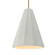 Tall Fluted 1-Light Pendant (254|CER-6607-MAT-ABRS-RIGID-LED1-700)