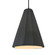 Tall Fluted 1-Light Pendant (254|CER-6607-GRY-DBRZ-BKCD)