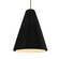 Tall Fluted 1-Light Pendant (254|CER-6607-BLK-ABRS-RIGID-LED1-700)