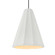 Tall Fluted 1-Light Pendant (254|CER-6607-BIS-CROM-RIGID)