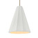 Tall Fluted 1-Light Pendant (254|CER-6607-BIS-ABRS-RIGID)
