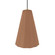 Tall Fluted 1-Light Pendant (254|CER-6607-ADOB-ABRS-BKCD-LED1-700)