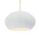 Oval Fluted LED 1-Light Pendant (254|CER-6605-WTWT-ABRS-BEIG-TWST-LED1-700)