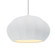 Oval Fluted 1-Light Pendant (254|CER-6605-WHT-NCKL-WTCD-LED1-700)