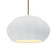 Oval Fluted 1-Light Pendant (254|CER-6605-WHT-ABRS-RIGID)