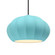Oval Fluted 1-Light Pendant (254|CER-6605-RFPL-MBLK-BKCD-LED1-700)