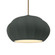 Oval Fluted 1-Light Pendant (254|CER-6605-PWGN-ABRS-RIGID-LED1-700)