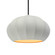 Oval Fluted 1-Light Pendant (254|CER-6605-MTGD-MBLK-RIGID)