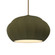 Oval Fluted 1-Light Pendant (254|CER-6605-MGRN-ABRS-RIGID)