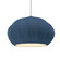 Oval Fluted 1-Light Pendant (254|CER-6605-MDMT-NCKL-WTCD)