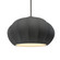 Oval Fluted 1-Light Pendant (254|CER-6605-GRY-NCKL-RIGID)