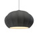 Oval Fluted 1-Light Pendant (254|CER-6605-GRY-MBLK-WTCD)