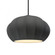Oval Fluted 1-Light Pendant (254|CER-6605-GRY-MBLK-BKCD-LED1-700)