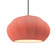Oval Fluted 1-Light Pendant (254|CER-6605-BSH-CROM-RIGID)