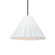 Short Fluted 1-Light Pendant (254|CER-6600-WHT-NCKL-BKCD)