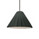 Short Fluted 1-Light Pendant (254|CER-6600-PWGN-NCKL-BKCD)