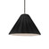 Short Fluted LED 1-Light Pendant (254|CER-6600-BLK-NCKL-BKCD-LED1-700)