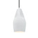 Tall Crease 1-Light Pendant (254|CER-6597-WHT-NCKL-BKCD-LED1-700)