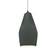 Tall Crease 1-Light Pendant (254|CER-6597-PWGN-MBLK-WTCD)
