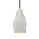 Tall Crease 1-Light Pendant (254|CER-6597-MTGD-ABRS-BKCD-LED1-700)
