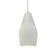 Tall Crease 1-Light Pendant (254|CER-6597-MAT-NCKL-WTCD)
