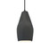 Tall Crease 1-Light Pendant (254|CER-6597-GRY-MBLK-BKCD)