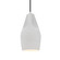 Tall Crease 1-Light Pendant (254|CER-6597-BIS-CROM-BKCD)