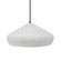 Large Crease 1-Light Pendant (254|CER-6595-WHT-MBLK-BKCD)