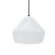 Small Crease 1-Light Pendant (254|CER-6590-WHT-MBLK-BKCD)