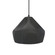 Small Crease 1-Light Pendant (254|CER-6590-GRY-MBLK-BKCD)